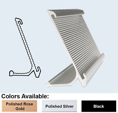 Desk Holder 1/16x2x8 Silver